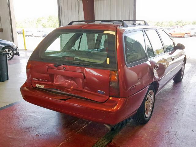 3FALP15P6VR133122 - 1997 FORD ESCORT LX RED photo 4