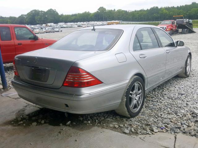 WDBNG75J11A220995 - 2001 MERCEDES-BENZ S 500 SILVER photo 4