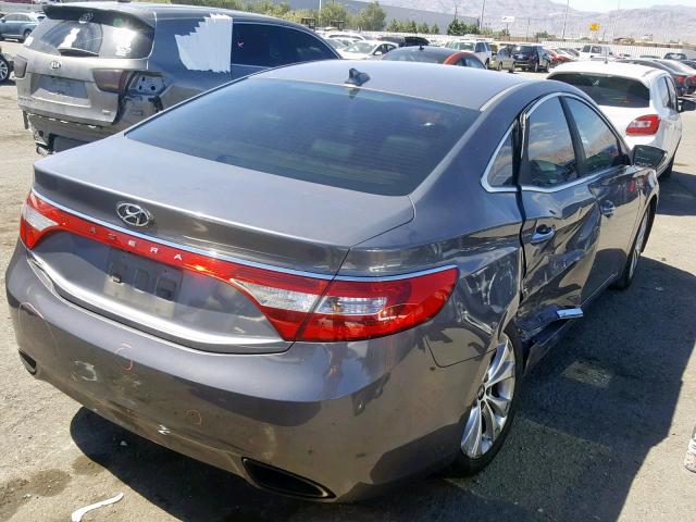 KMHFG4JG3CA184563 - 2012 HYUNDAI AZERA GLS GRAY photo 4