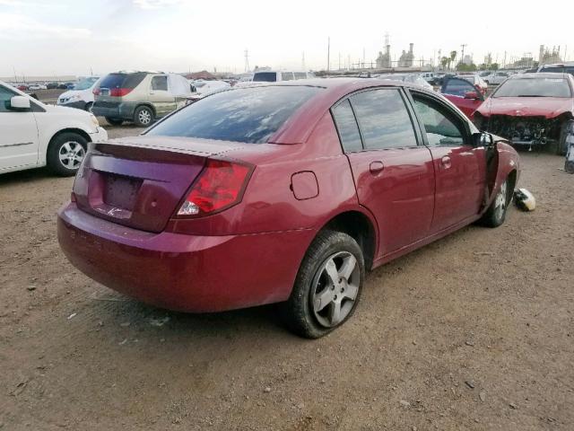 1G8AL55F06Z113659 - 2006 SATURN ION LEVEL MAROON photo 4