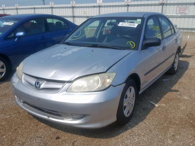 2HGES16314H620205 - 2004 HONDA CIVIC DX V SILVER photo 2