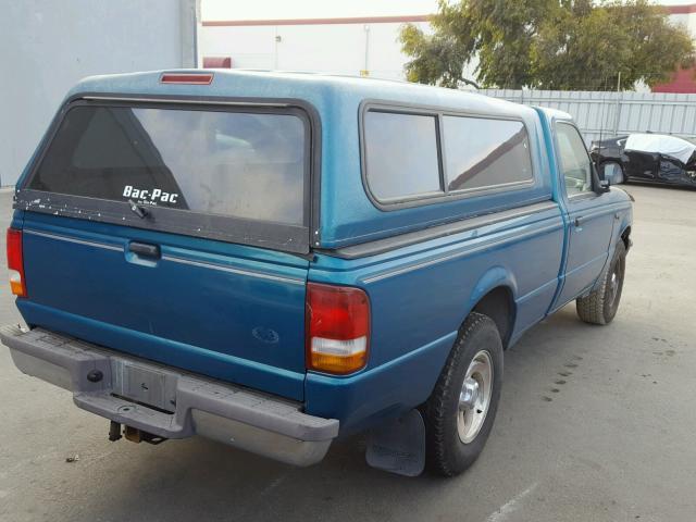 1FTCR10U4PPA14674 - 1993 FORD RANGER TEAL photo 4