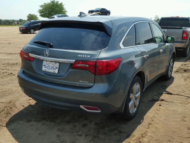 5FRYD4H90GB008420 - 2016 ACURA MDX ADVANC GRAY photo 4