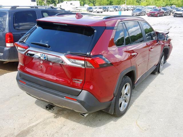 JTMDWRFV9KD500435 - 2019 TOYOTA RAV4 LIMIT BURGUNDY photo 4