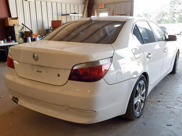 WBANE53526CK84568 - 2006 BMW 525 I WHITE photo 4