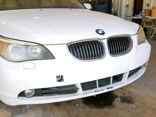 WBANE53526CK84568 - 2006 BMW 525 I WHITE photo 9