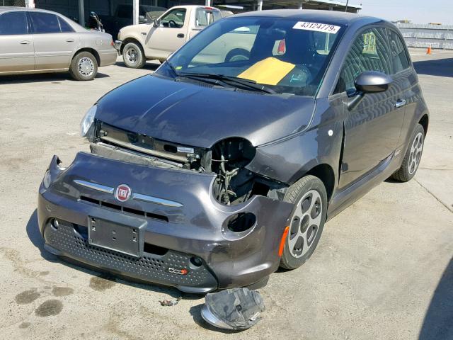 3C3CFFGE9GT205284 - 2016 FIAT 500 ELECTR CHARCOAL photo 2