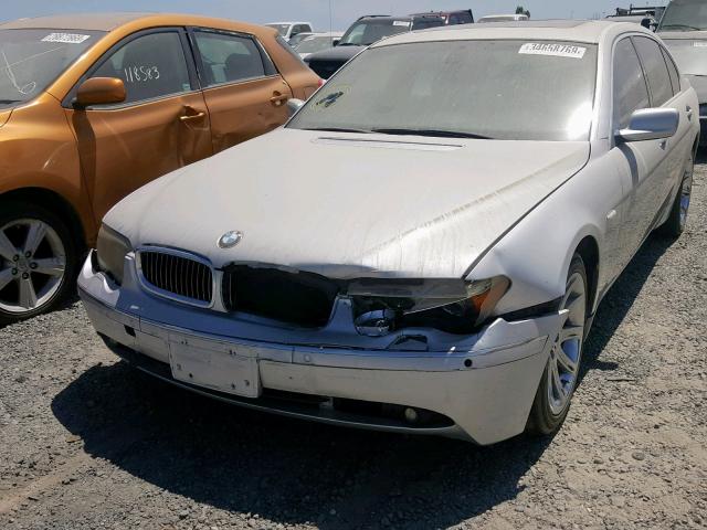 WBAGN63535DS57225 - 2005 BMW 745 LI SILVER photo 2