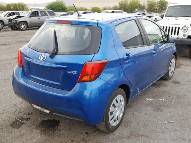 VNKKTUD30GA070105 - 2016 TOYOTA YARIS L BLUE photo 4