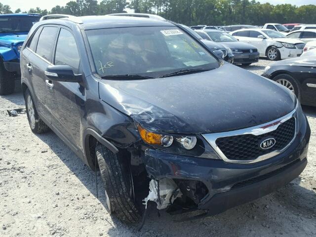 5XYKTCA69DG393257 - 2013 KIA SORENTO LX BLUE photo 1