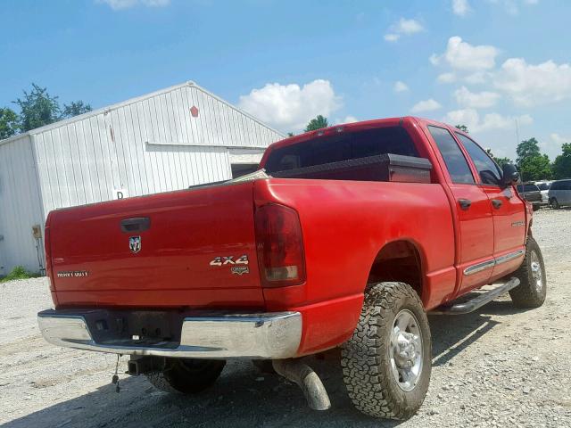 1D3KS28C16J150450 - 2006 DODGE RAM 2500 S RED photo 4