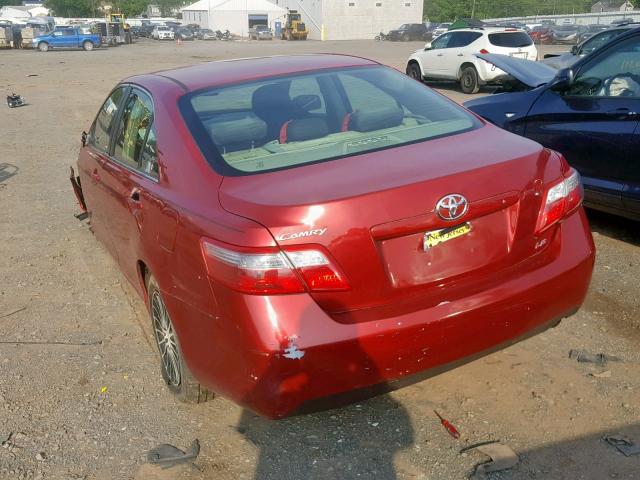 4T1BE46K27U060225 - 2007 TOYOTA CAMRY NEW RED photo 3