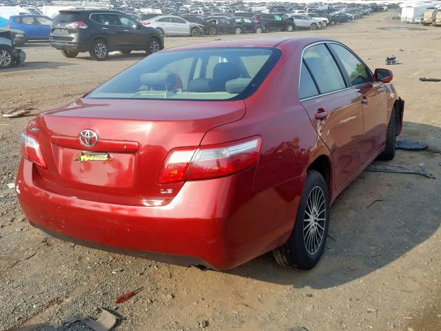 4T1BE46K27U060225 - 2007 TOYOTA CAMRY NEW RED photo 4