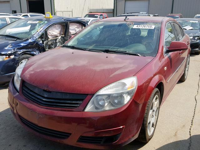 1G8ZS57N58F137874 - 2008 SATURN AURA XE MAROON photo 2