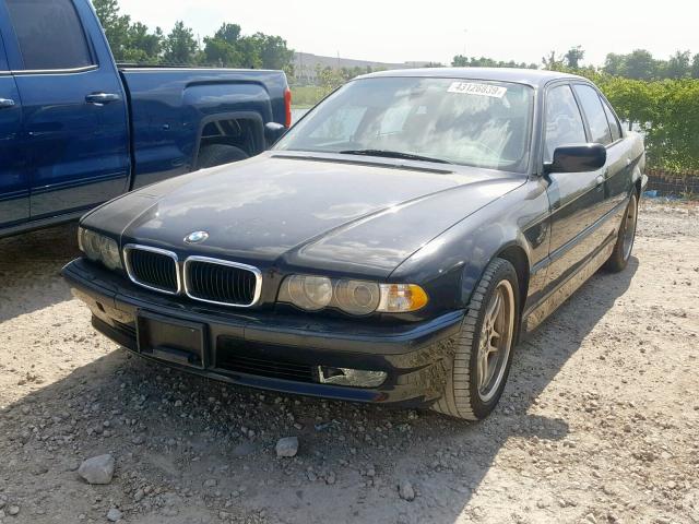 WBAGG83411DN87484 - 2001 BMW 740 I AUTO BLACK photo 2