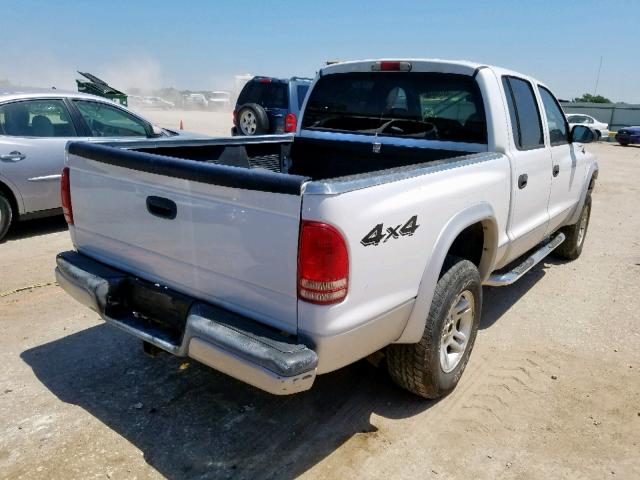 1D7HG48N33S294112 - 2003 DODGE DAKOTA QUA WHITE photo 4