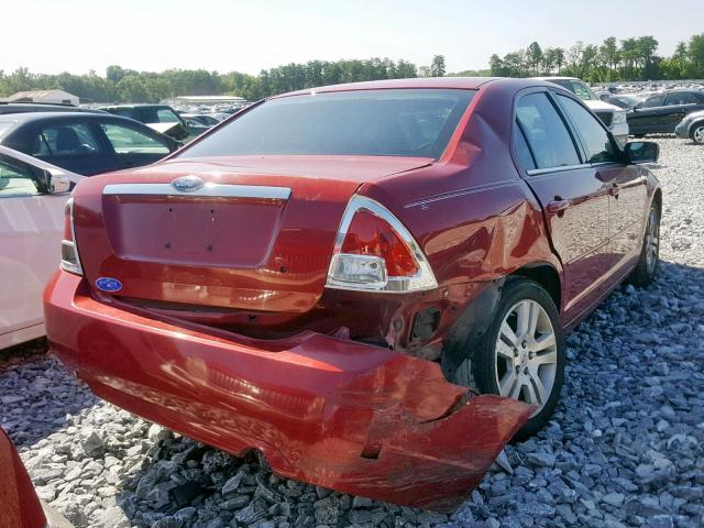 3FAFP08126R103406 - 2006 FORD FUSION SEL RED photo 4