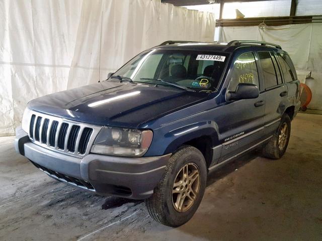 1J4GW48S12C221497 - 2002 JEEP GRAND CHER BLUE photo 2