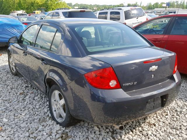 1G1AT58H697281978 - 2009 CHEVROLET COBALT LT BLUE photo 3