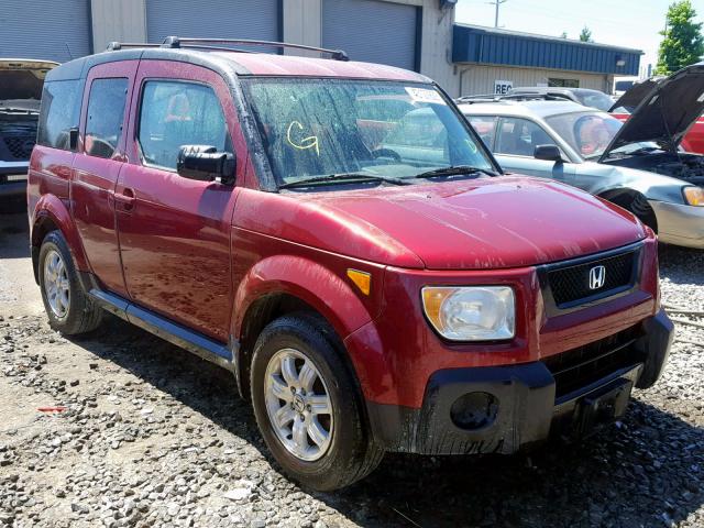 5J6YH287X6L021447 - 2006 HONDA ELEMENT EX RED photo 1