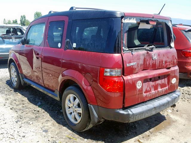 5J6YH287X6L021447 - 2006 HONDA ELEMENT EX RED photo 3