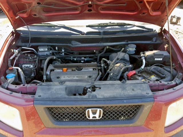 5J6YH287X6L021447 - 2006 HONDA ELEMENT EX RED photo 7