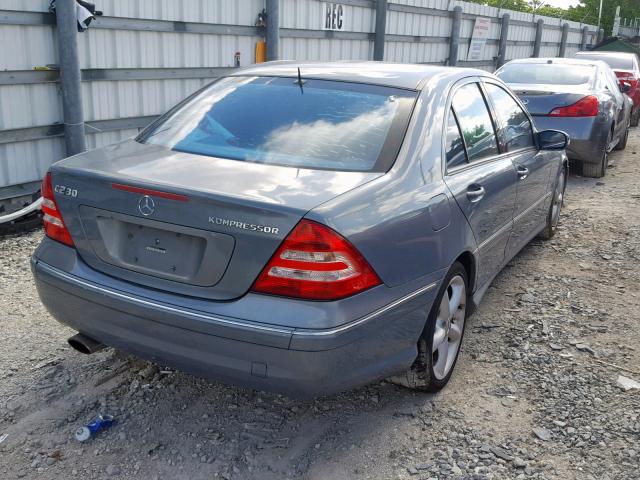 WDBRF40J25A790309 - 2005 MERCEDES-BENZ C 230K SPO GRAY photo 4