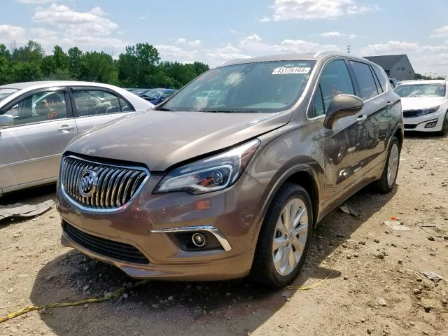 LRBFXESX7HD022657 - 2017 BUICK ENVISION P BROWN photo 2