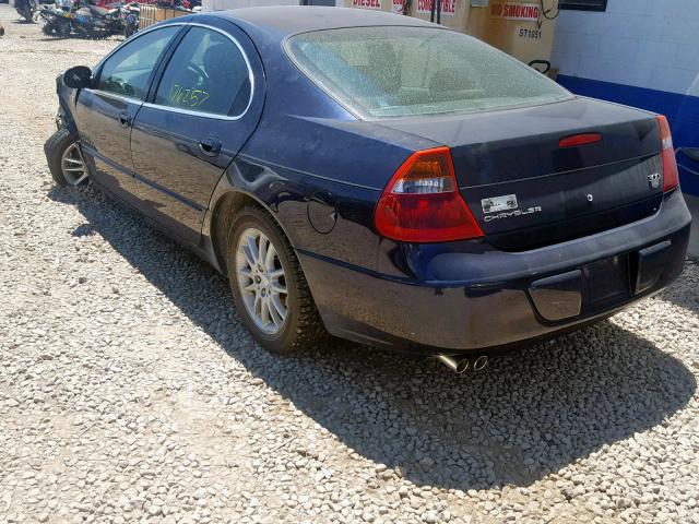 2C3HE66G71H707805 - 2001 CHRYSLER 300M BLUE photo 3