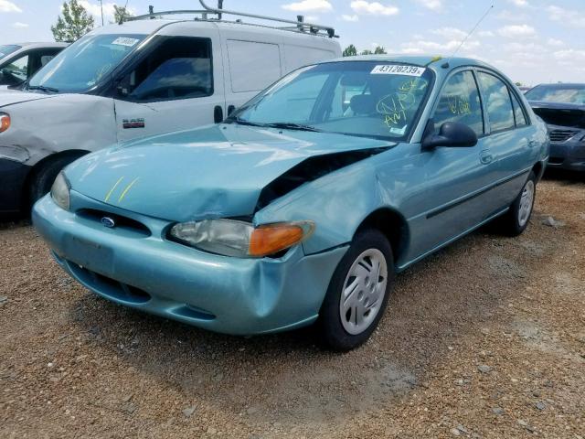 1FAFP10PXWW248924 - 1998 FORD ESCORT LX TEAL photo 2