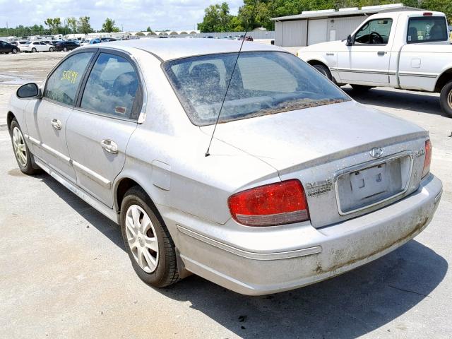 KMHWF25S63A715695 - 2003 HYUNDAI SONATA GL SILVER photo 3