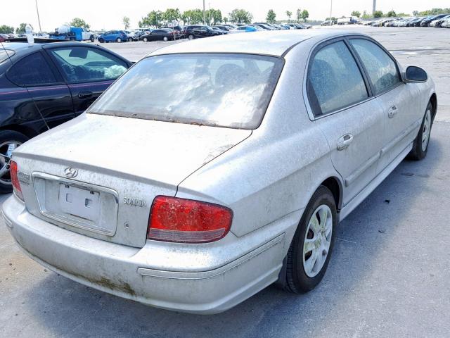 KMHWF25S63A715695 - 2003 HYUNDAI SONATA GL SILVER photo 4