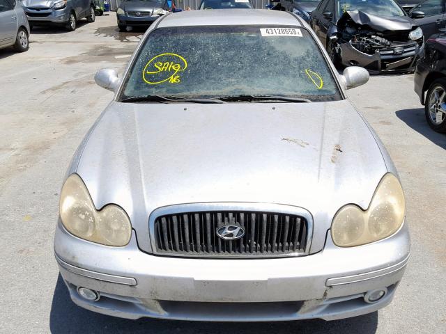 KMHWF25S63A715695 - 2003 HYUNDAI SONATA GL SILVER photo 9