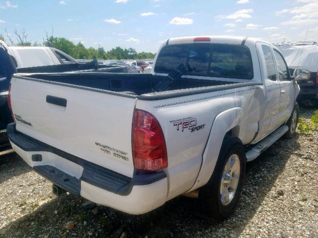 5TETU62N36Z264139 - 2006 TOYOTA TACOMA PRE WHITE photo 4