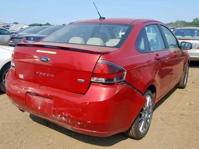 1FAHP3GN5AW298731 - 2010 FORD FOCUS SES RED photo 4