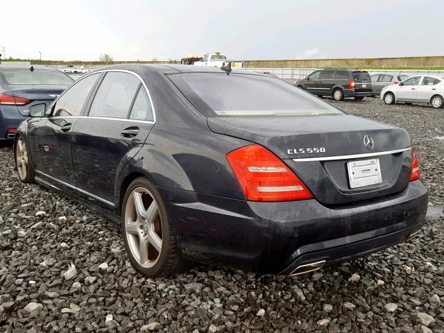 WDDNG7BB6BA383650 - 2011 MERCEDES-BENZ S 550 BLACK photo 3