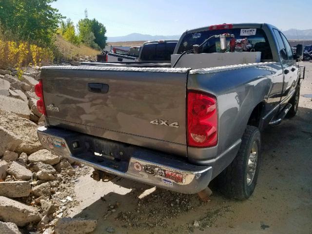 3D7KS28A38G229653 - 2008 DODGE RAM 2500 S GRAY photo 4