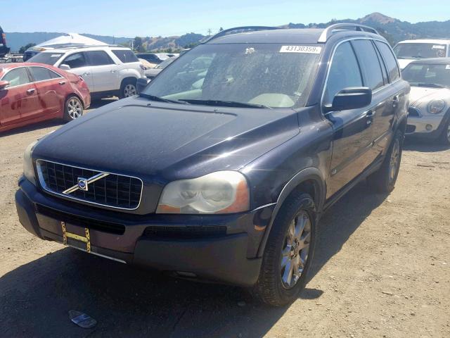 YV1CZ911851151629 - 2005 VOLVO XC90 T6 BLACK photo 2