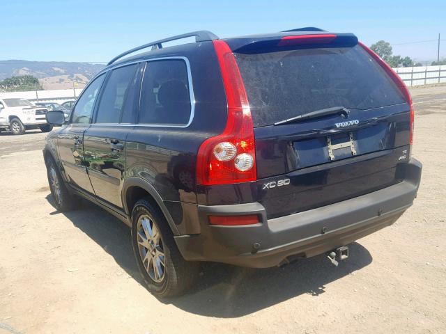 YV1CZ911851151629 - 2005 VOLVO XC90 T6 BLACK photo 3