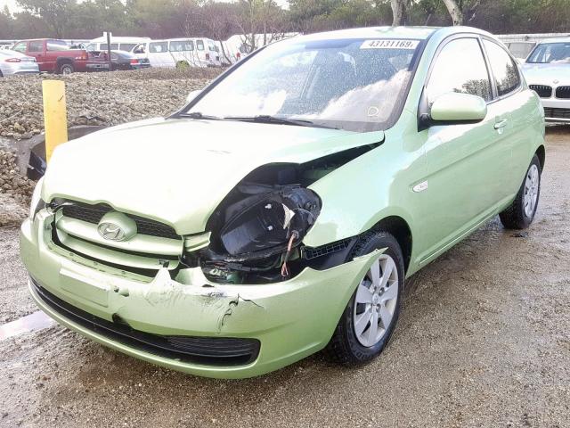 KMHCM3AC4AU173876 - 2010 HYUNDAI ACCENT BLU GREEN photo 2