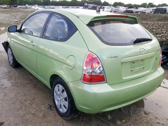 KMHCM3AC4AU173876 - 2010 HYUNDAI ACCENT BLU GREEN photo 3