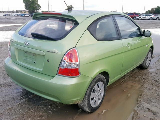 KMHCM3AC4AU173876 - 2010 HYUNDAI ACCENT BLU GREEN photo 4