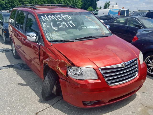 2A8HR54P98R110892 - 2008 CHRYSLER TOWN & COU RED photo 1