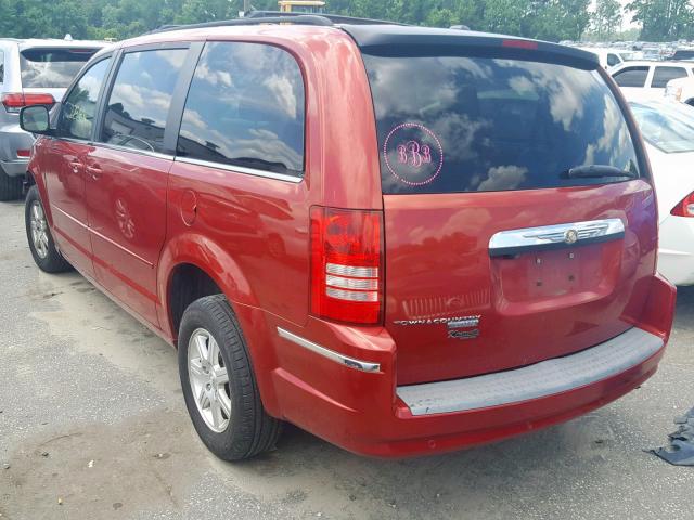 2A8HR54P98R110892 - 2008 CHRYSLER TOWN & COU RED photo 3