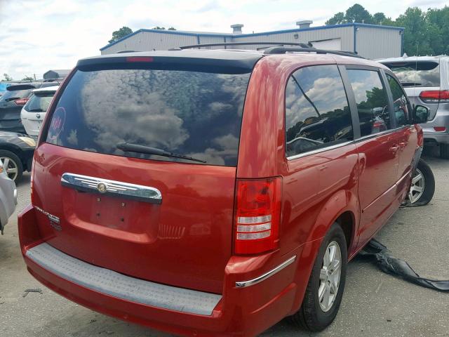 2A8HR54P98R110892 - 2008 CHRYSLER TOWN & COU RED photo 4