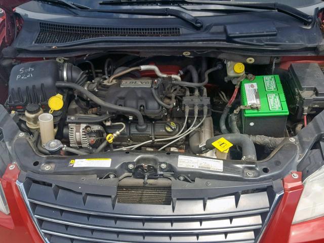 2A8HR54P98R110892 - 2008 CHRYSLER TOWN & COU RED photo 7