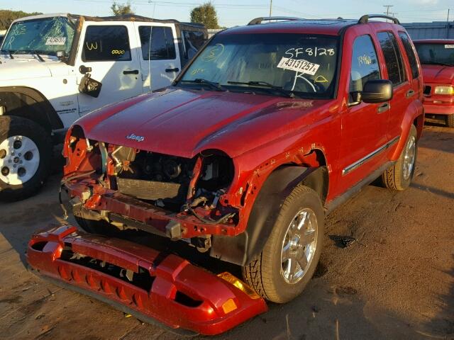 1J4GK58K66W153378 - 2006 JEEP LIBERTY LI RED photo 2