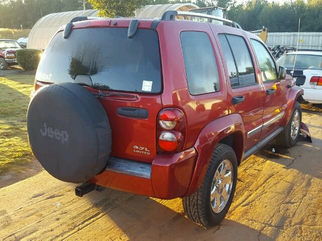 1J4GK58K66W153378 - 2006 JEEP LIBERTY LI RED photo 4