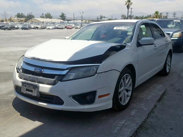 3FAHP0JA6AR145296 - 2010 FORD FUSION SEL WHITE photo 2