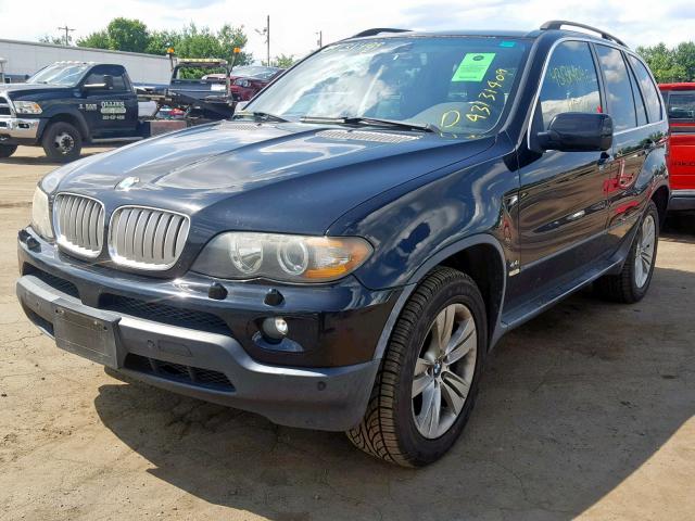 5UXFB53535LV11019 - 2005 BMW X5 4.4I BLACK photo 2